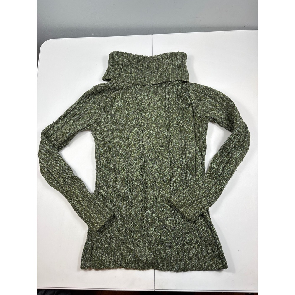 Vintage Old Navy Marled Cable Knit Wool Angora Cable Turtleneck M